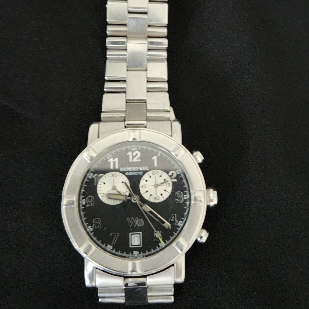 Raymond Weil Black Dial Stainless Steel Watch W18000